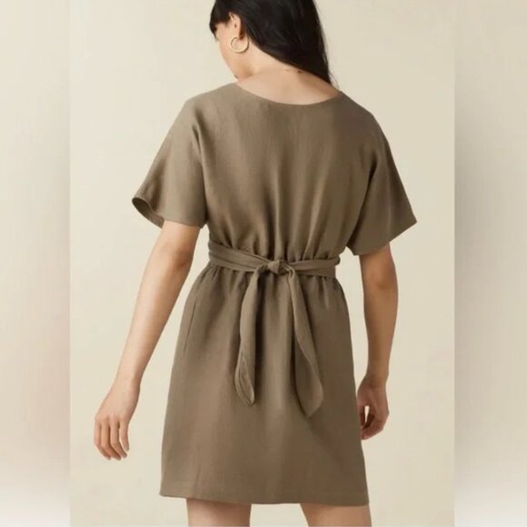 Vetta - Convertible Wrap Mini Dress, Khaki, Sz. S - EUC - Picture 2 of 3